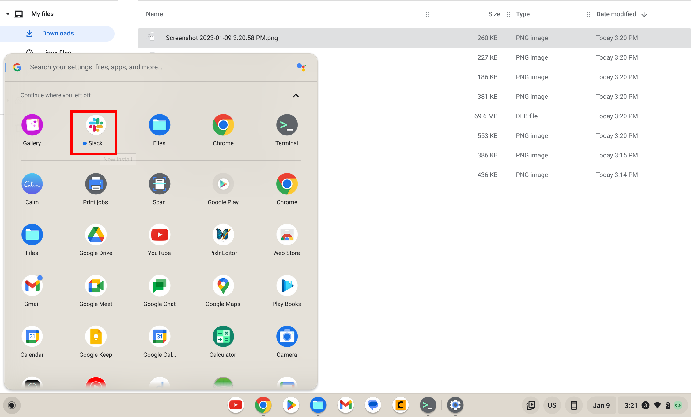 Slack para Chromebooks