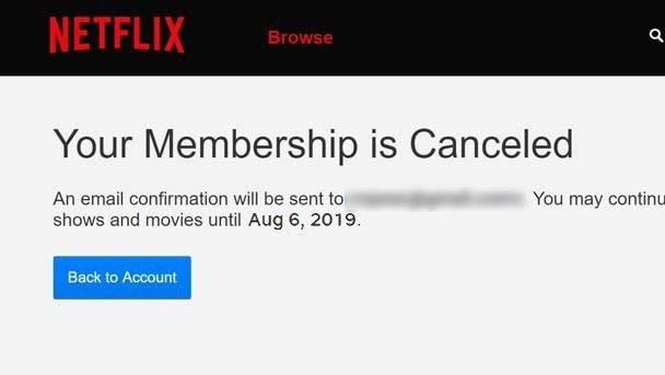 Cancela la captura de pantalla de Netflix