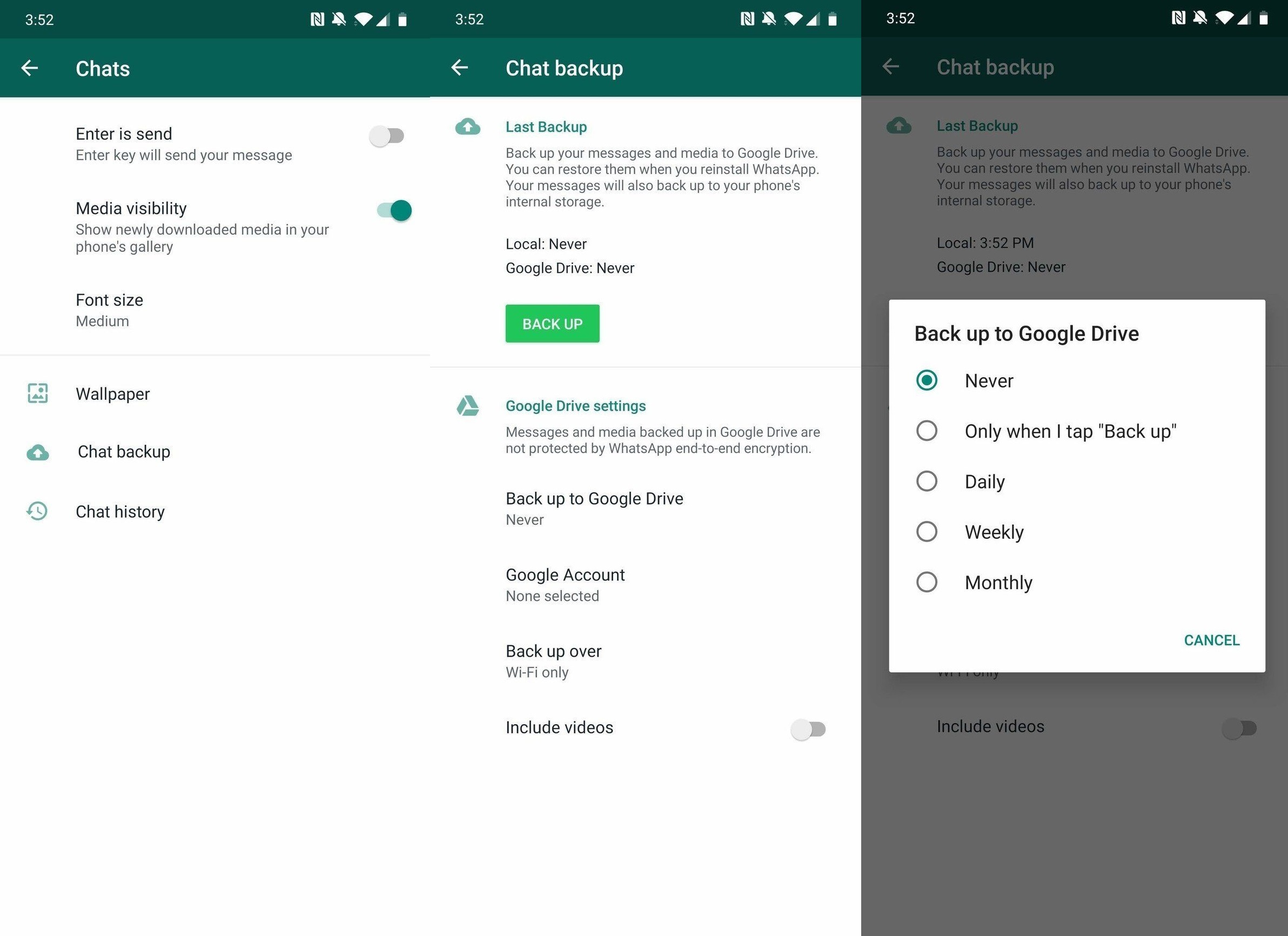 Cómo hacer una copia de seguridad de sus chats de WhatsApp en Google Drive