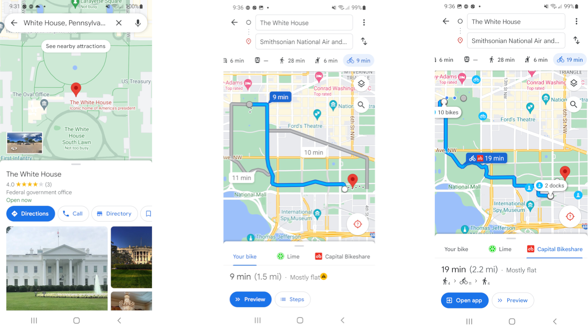 Google Maps para compartir bicicletas