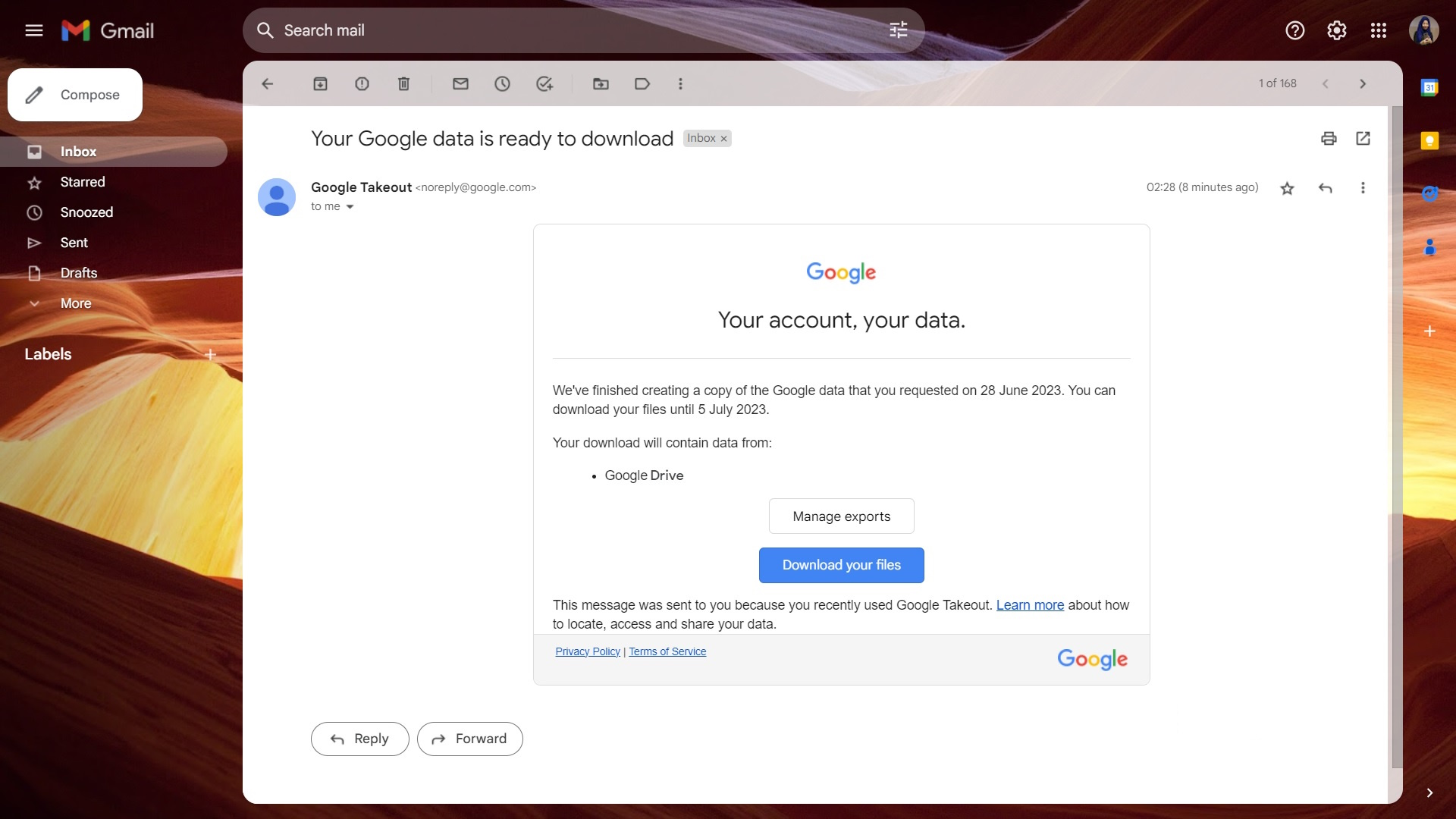 Cómo descargar sus datos de Google Drive con Takeout.